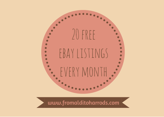 20 free eBay listings a month
