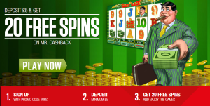 Get 20 free spins when you deposit £5 at Ladbrokes Casino