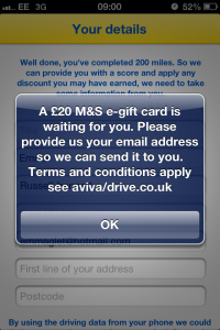Driving 200 miles in the next 10 days? Earn £20 M&S voucher!