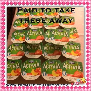 Paid to buy yoghurt