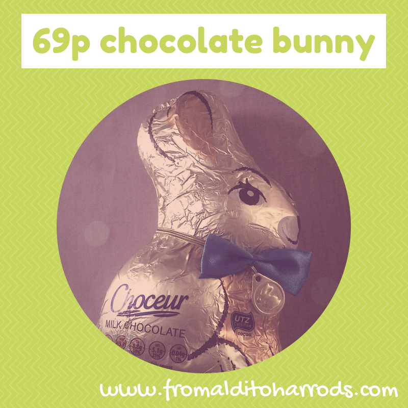 Aldi 69p chocolate bunny 1