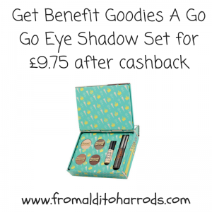 Get Benefit Goodies A Go Go Eye Shadow Set for £9.75 after cashback
