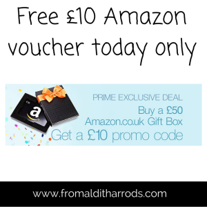 £10 free Amazon gift card – today only