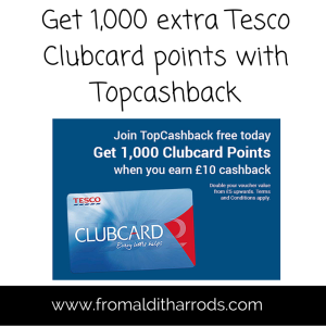 Get 1,000 extra Clubcard points with TopCashBack