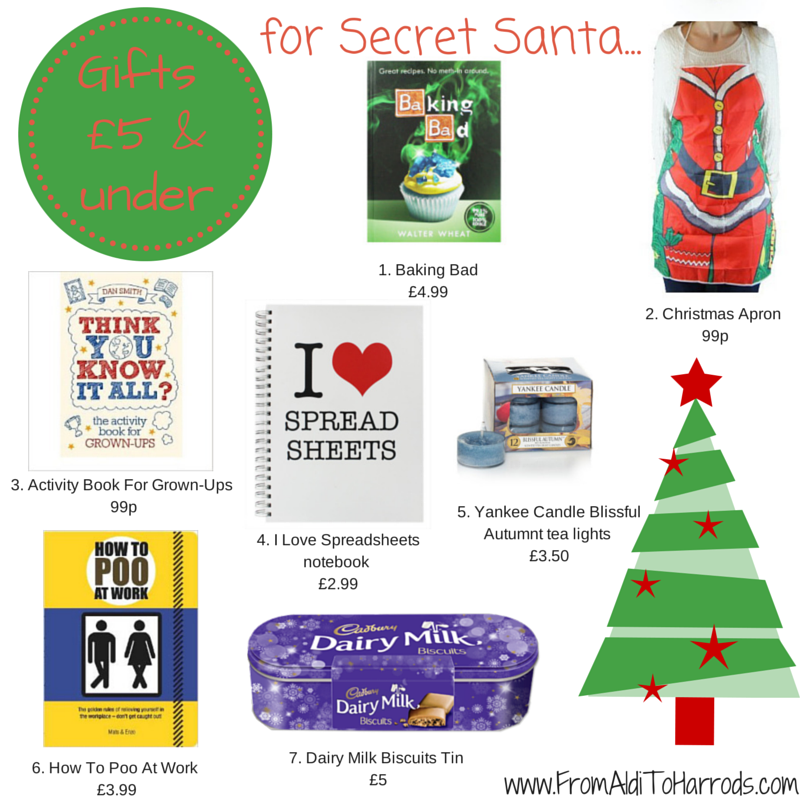 Secret Santa gifts under £5