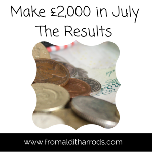 £2,000 July challenge – the results