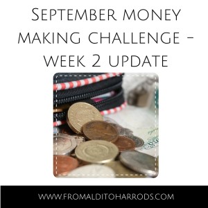 September money making challenge – week 2 results