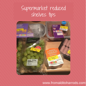 Supermarket reduced shelves tips