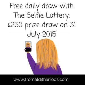 The Selfie Lottery – win £250 on 31st July or £10 daily