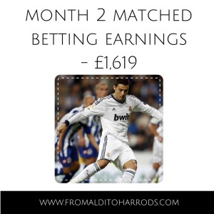 Matched betting – month 2 earnings
