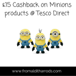 £15 cashback on Minions items at Tesco Direct