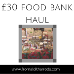 The £30 food bank haul